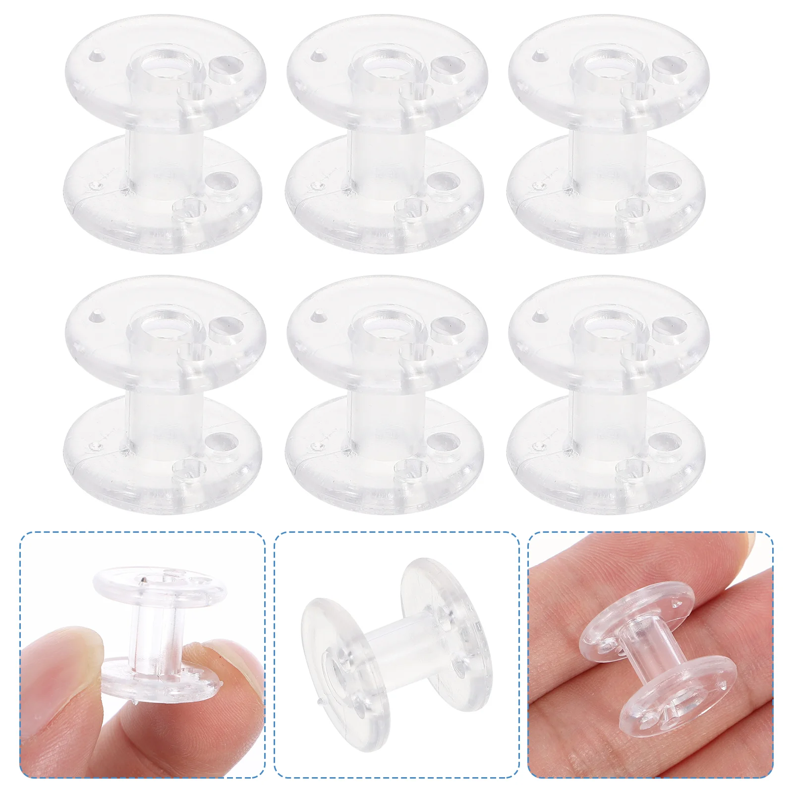 8 Pcs Fixed Spool Clear Cord Retainer Spools Electrical Wire Accessories Hold Down Tensioner Pom