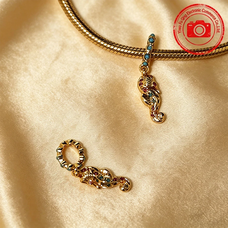 Hot Sale Sea Turtle Blue Octopus Pet Dog & Cat Highland Cow Camel Charm Beads Fit Original 925 Silver Bracelets DIY Jewelry Gift