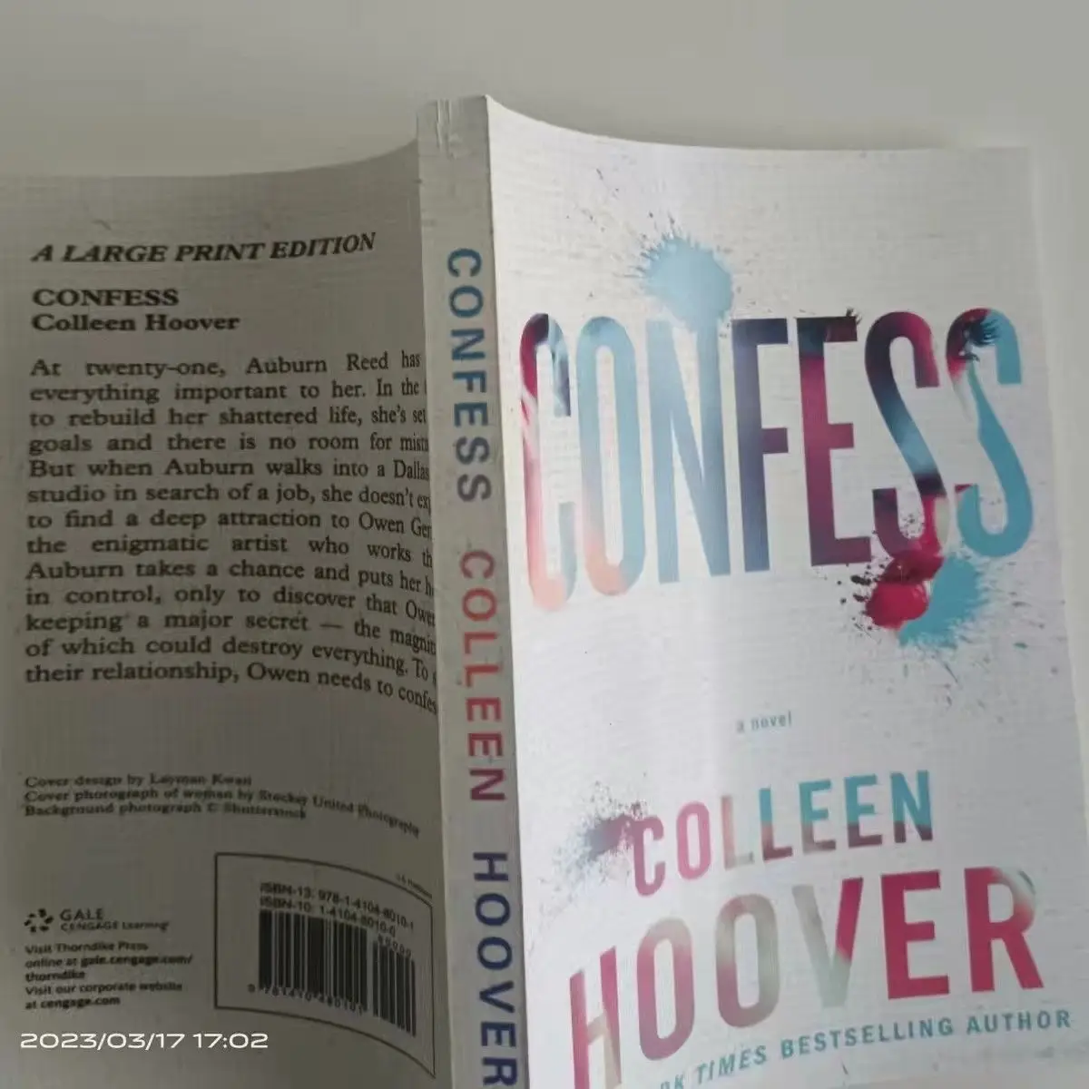 confess colleen hoover A Novel Paperback English book