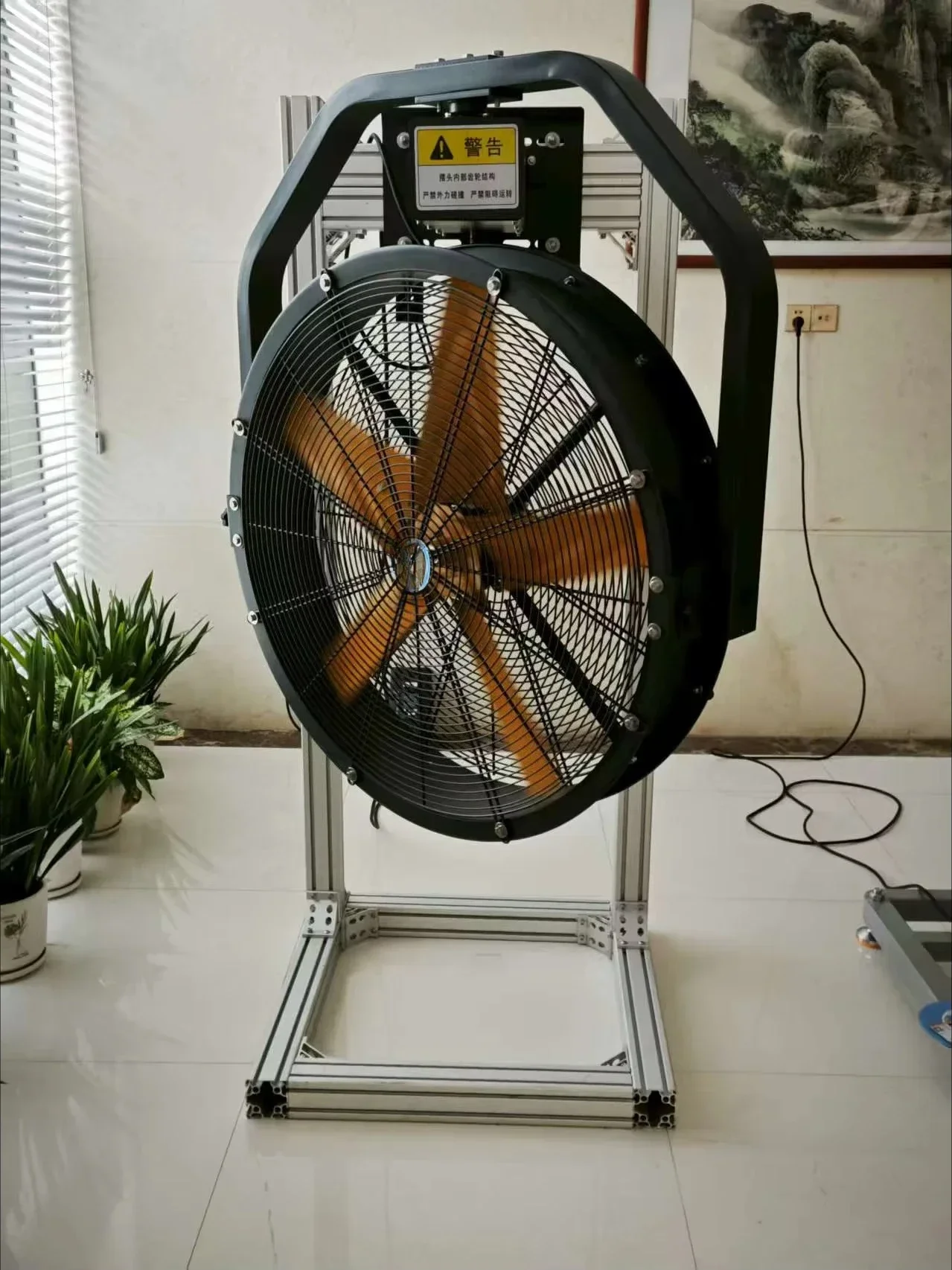 Metal Drum Wall Fan Large Air Volume Shaking Head Ventilation Fan Warehouse Gym Commercial AC Gear Motor