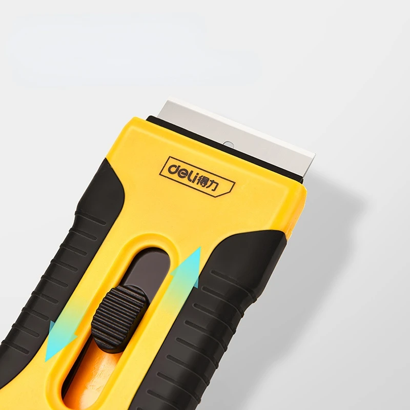 Deli 1 Pcs Glue Removal Scraper for Sticker Paintwork Ceramic Tiles Cleaning Multifunctional Household Cleaner Hand Tool Spatula