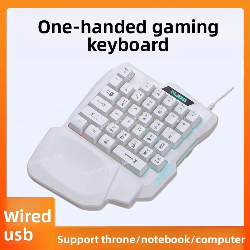 One-handed Keyboard Mechanical, Left-hand Portable E-sports Game Special Keypad, Laptop Wired External Connection