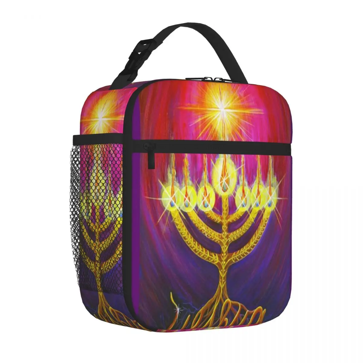 Hot Sale Light Of Life Stitched Detail Small Lunch Bag Middle School Adjustable Strap Lunch Bag