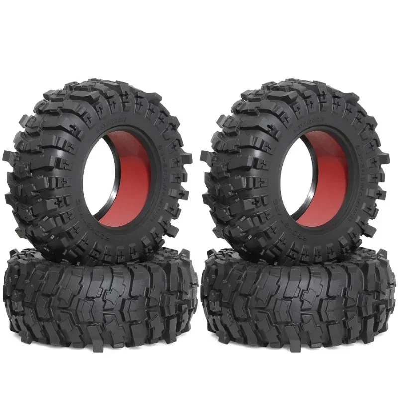 

4pcs 132mm 2.6" Rubber Tire Wheel Tyre for 1/8 1/10 RC Crawler Car Axial SCX10 Wraith RR10 Capra TRXS TRX4 YK4082 YK4102