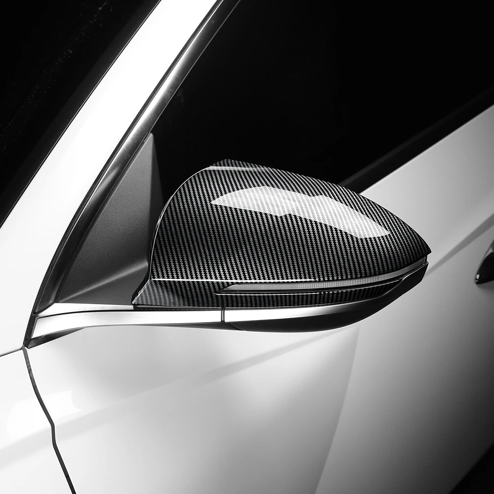 

Крышка зеркала заднего вида для тюнинга Hyundai Tucson NX4 2021-2025, наружная боковая дверь, отделка зеркала заднего вида, узор из углеродного волокна