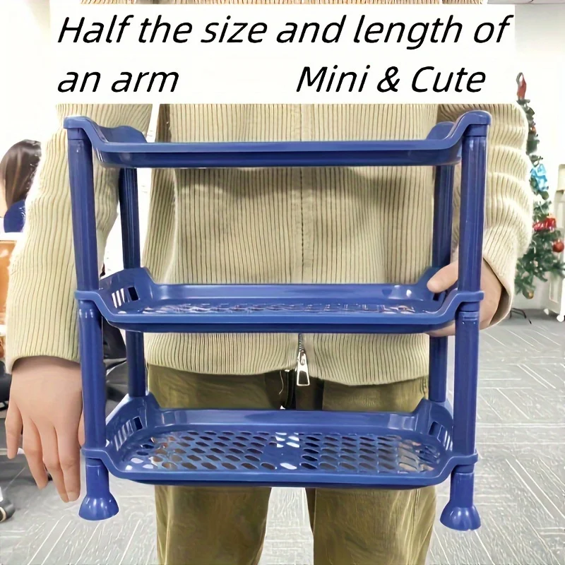 رف عرض متعدد الأغراض مدمج ، متعدد الطبقات للفندق ، كونترتوب الحمام ، منظم المرافق ، توفير المساحة ، 3 طبقات ، 1. #2