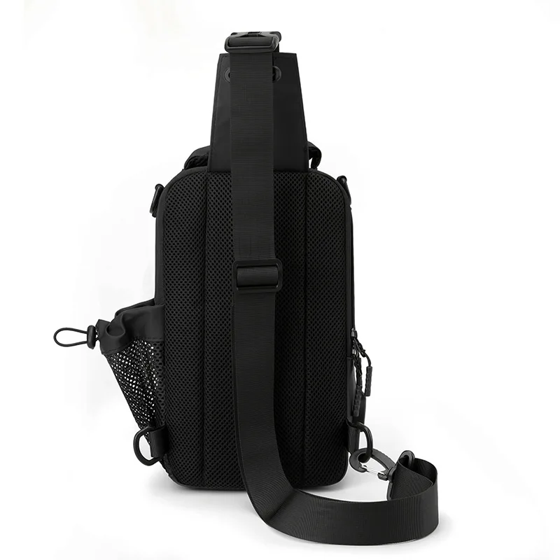 Waterproof Casual Chest Bag Men Multifunction Anti-theft USB Charging Men Crossbody Bag Travel Chest Bag Pack Male