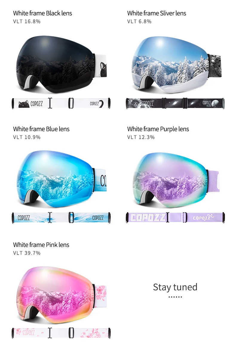 COPOZZ Outdoor-Sport-Skibrille UV400-Schutz Skimaske für Männer und Frauen Anti-Beschlag Großgesichts-Schneebrille Snowboard-Skibrille – Detail 6