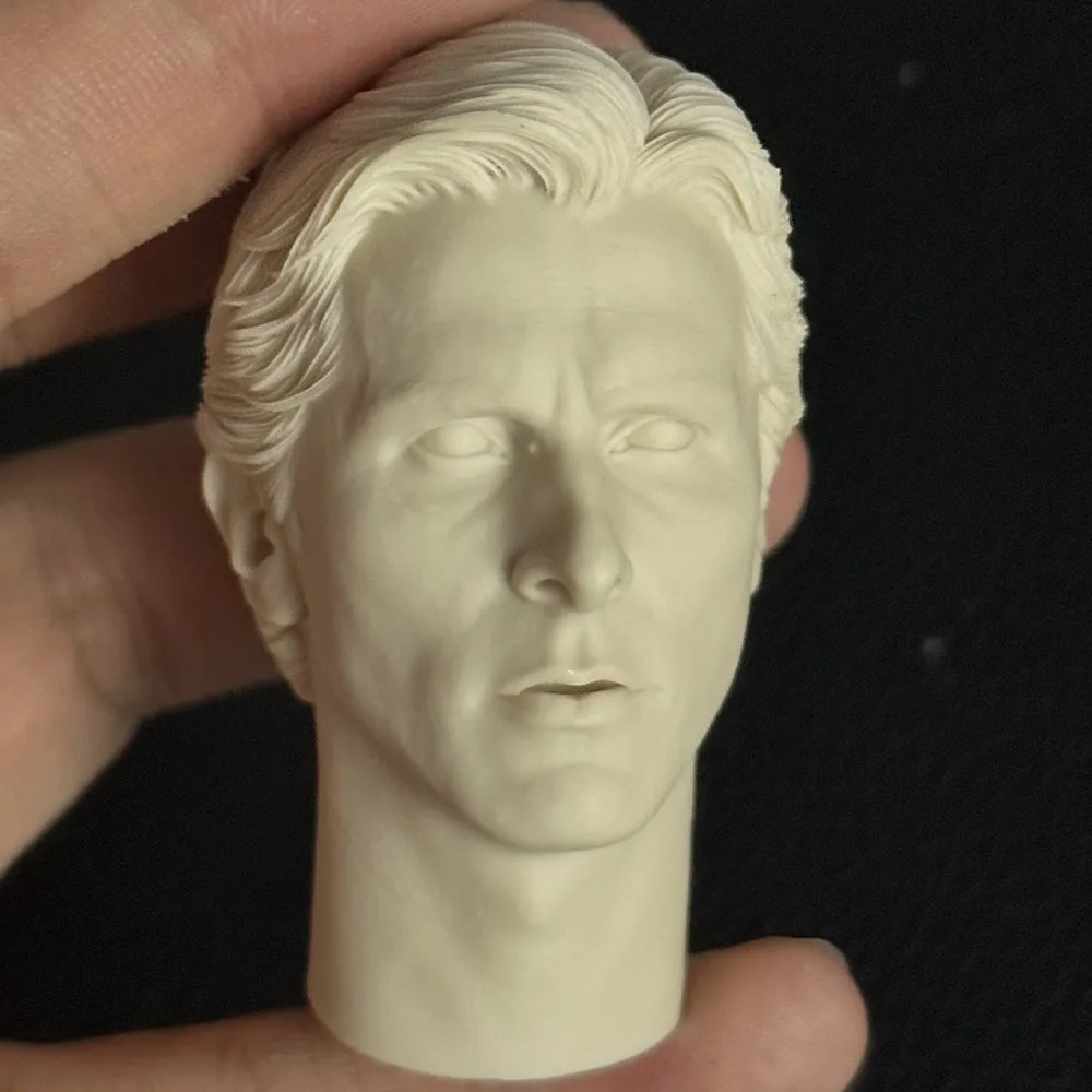 Modelo sem pintura de alta qualidade, escala 1/6, batman bluce wayne, fardo cristão, cabeça branca, modelo de escultura para figura de ação de 12 polegadas, faça você mesmo