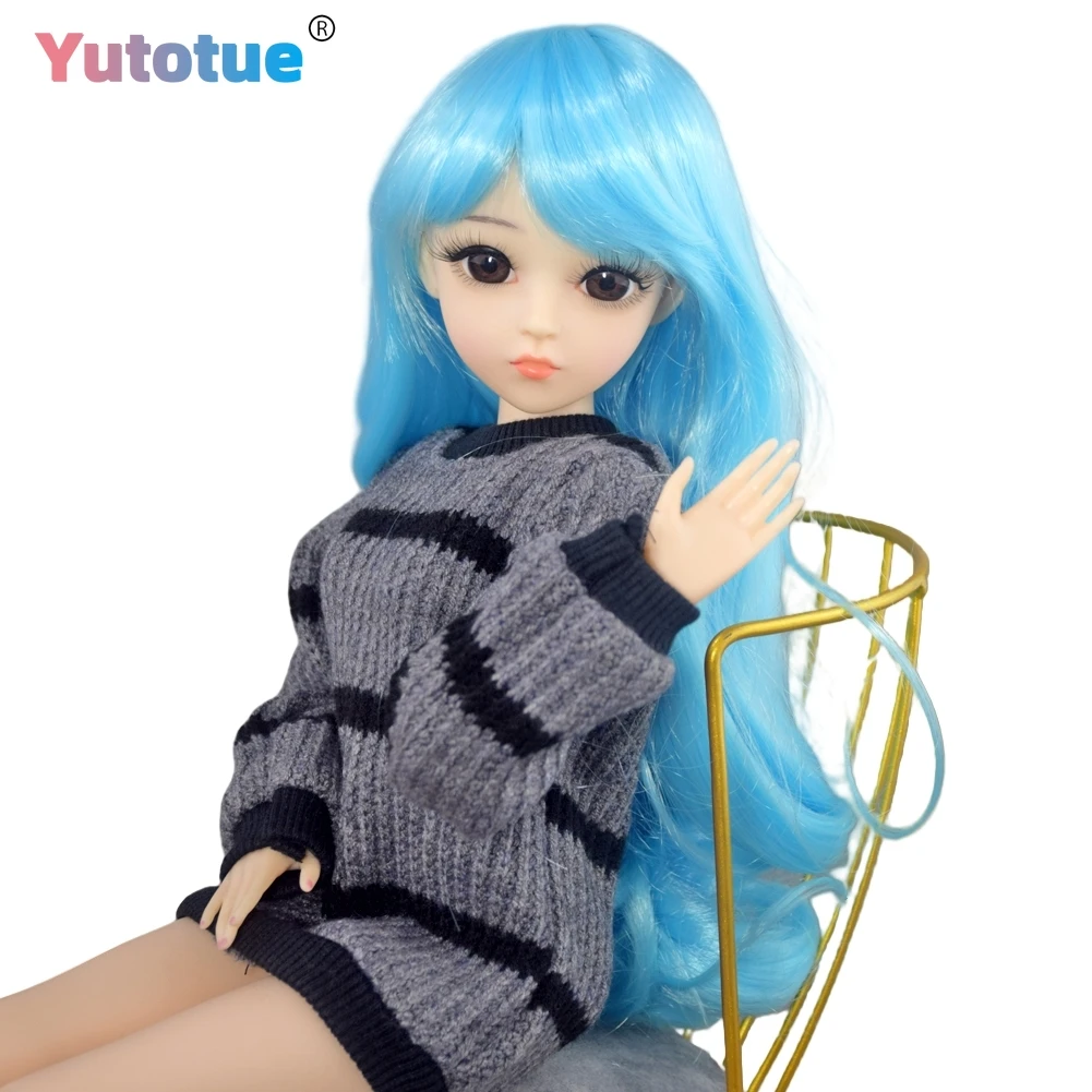 

YUTOTUE 1/3 BJD Doll Toy Gift 60cm Girl Doll Makeup Sweater Shoes Wigs Full Set Lifelike