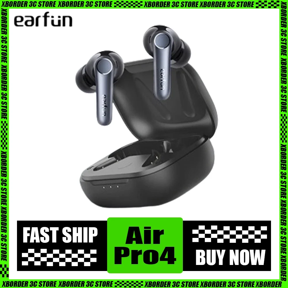 New Earfun Air Pro 4 Bluetooth Wireless Headphone Active Noise Reduction Earphone High Sound Quality Long Battery Life Pc Gamer