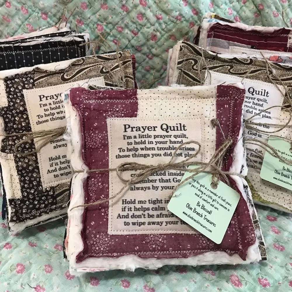 

Creative Individually Colorful Pocket Prayer Quilt with Cross Inside Prayer Gifts Handmade Sew Quilt Pocket Prayer Quilt