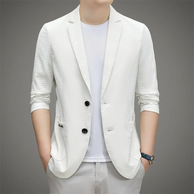 Top Grade 2023 New Arrival Spring and Summer Men's Casual Sunscreen Blazer Luxury Business Classic Breathable Male Suit Jacksts