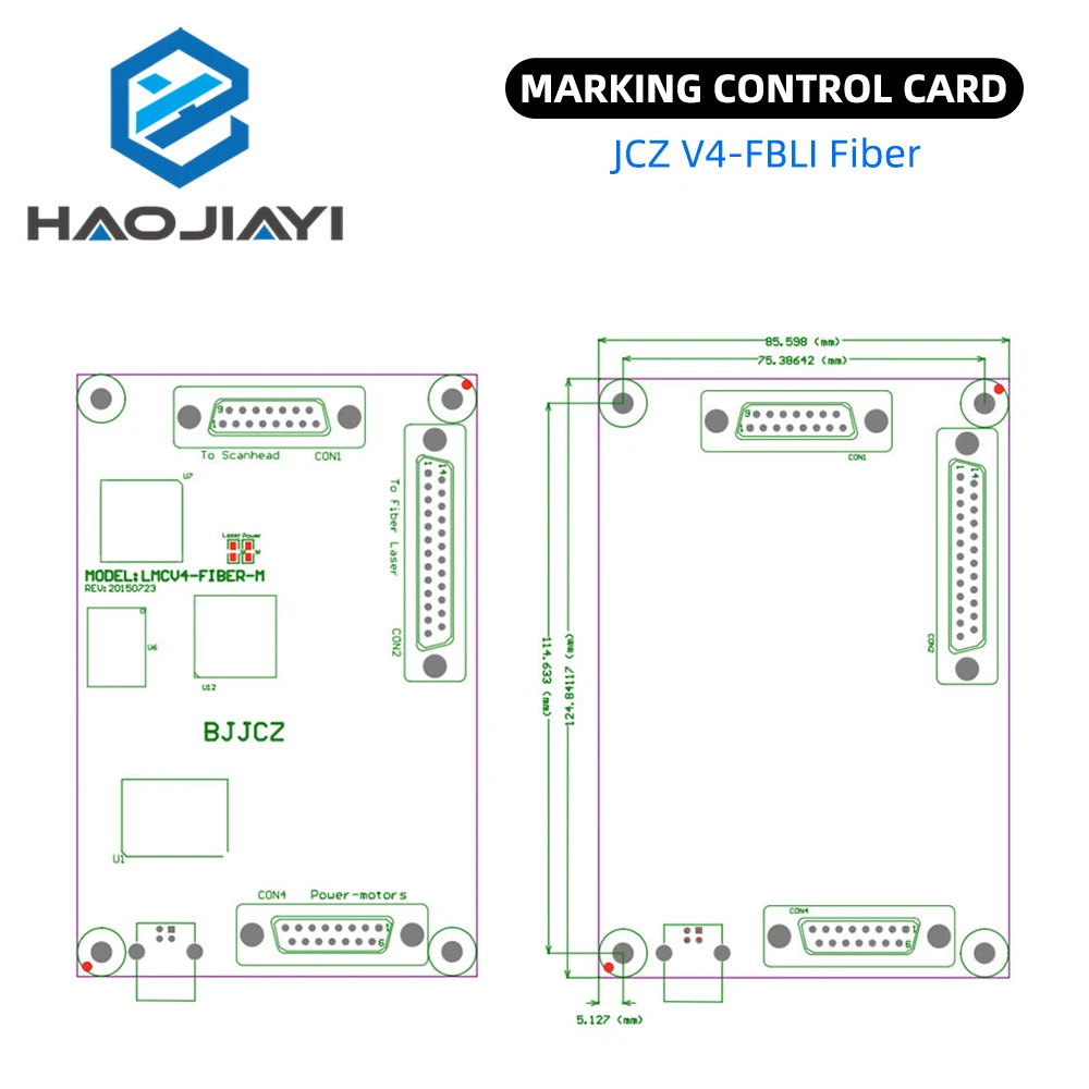 BJJCZ Laser Controller Card JCZ Control Board LMCV4-FIBER-M FBLI-B-LV4 Ezcad for Fiber Marking Machine IPG Raycus MAX