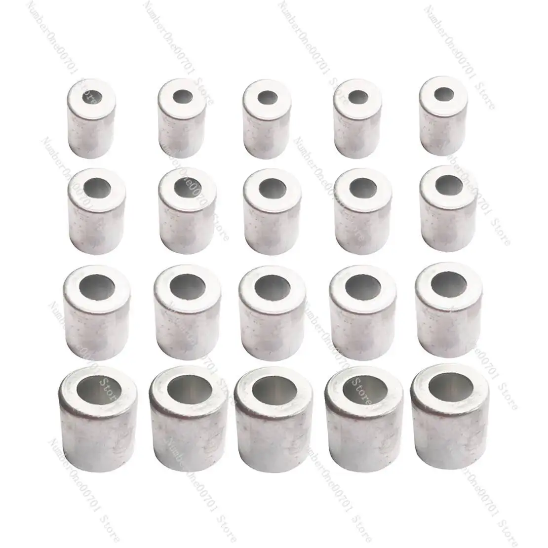 

20Pcs/set Car Truck RV AC Systems Air Conditioning Crimp Ferrules Sleeves Reduced Hose Barrier Ferrules Silver