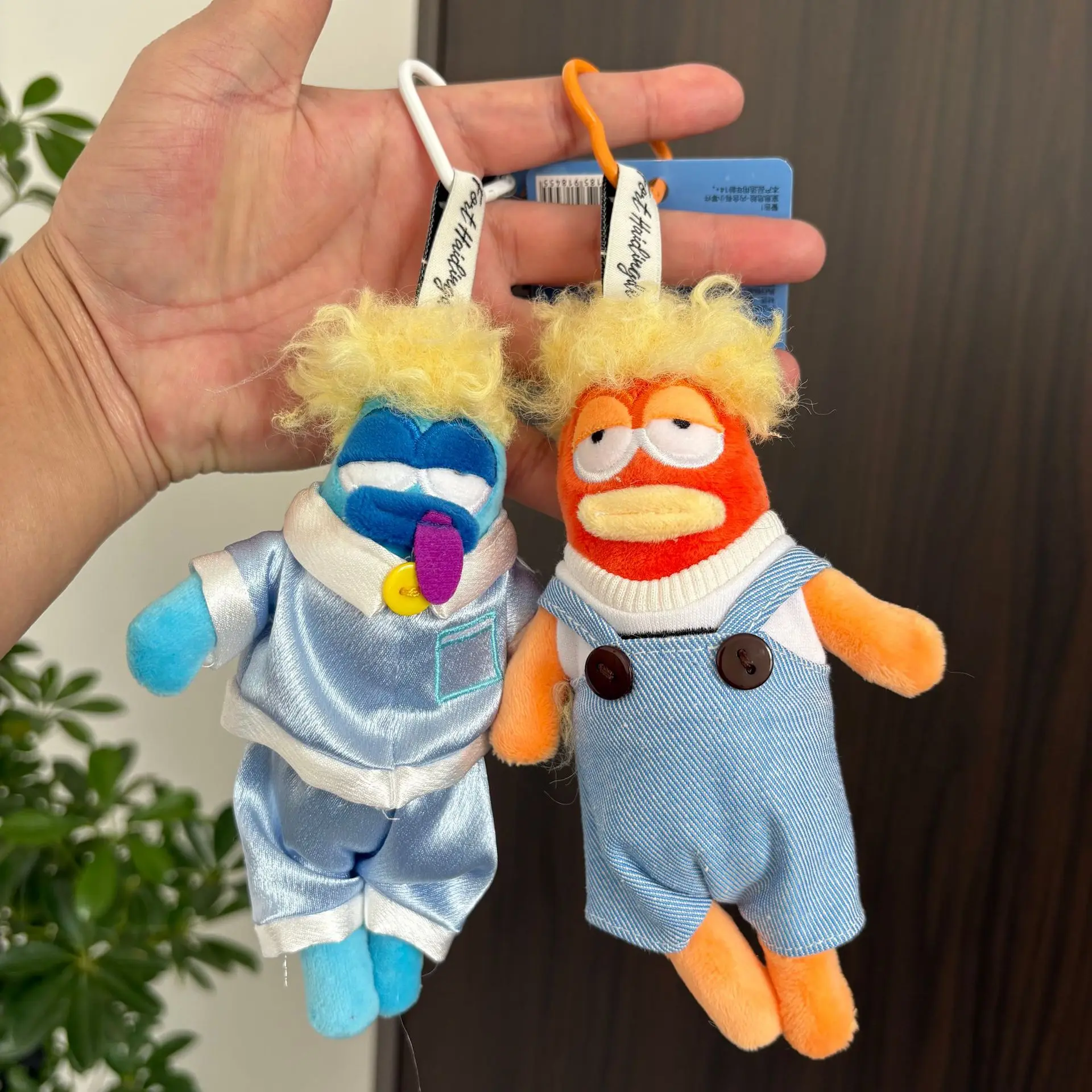 

Quirky Working Castle Residents Plush Pendant Cute Bag Hanging Keychain Creative Small Gift Children's Keychain Bag Charm Gifts