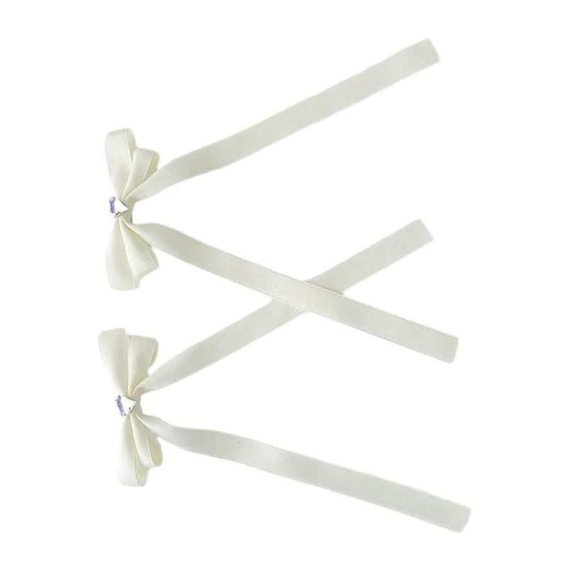 

2pcs Braids Hair Clip for Hot Girls Long Ribbon Bowknot Hair Barrettes Ponytail Hair Barrettes for Teens Girls 15UB