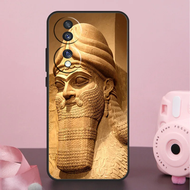 Lamassu Assyrian Winged Lion Funda For Honor Magic 6 Pro 5 Lite 10 50 70 90 Honor X8a X9a X8b X9b X7 X8 X9 X6a X7a Case