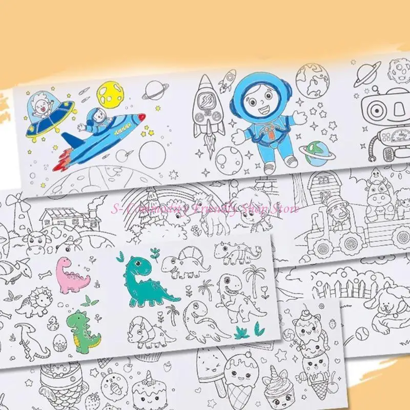 어린이 예술적 탐험지 롤 키즈 크래프트를위한 85ae 색칠 종이