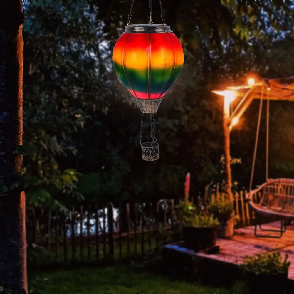 

Waterproof Solar Light Solar Light Colorful Hot Air Balloon Solar Lanterns for Outdoor Decor Waterproof Hanging Lamps with Auto