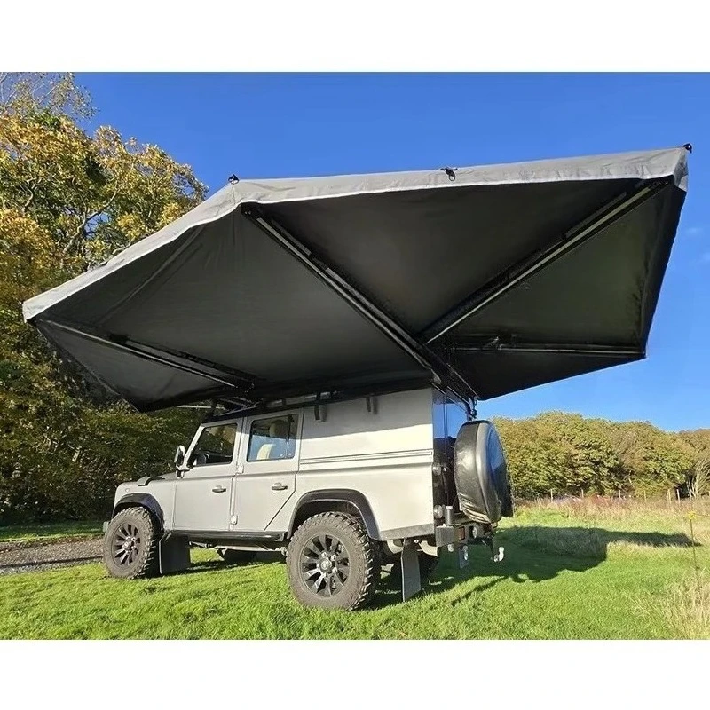 270 Degree Car Side Awning Outdoor Camping Canvas Waterproof Sunshade 4x4 Off Road Car Roof 270 Awning Free Standing