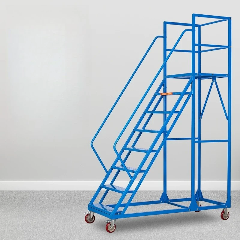 Household pulley operation platform climbing car steps step freight ladder