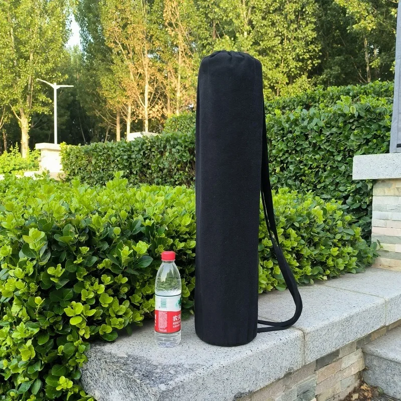 Drawstring Yoga Mat Bag Gym Mat Bag Yoga Backpack Canvas Single Shoulder Yoga Mat Case Portable Fitness Bag