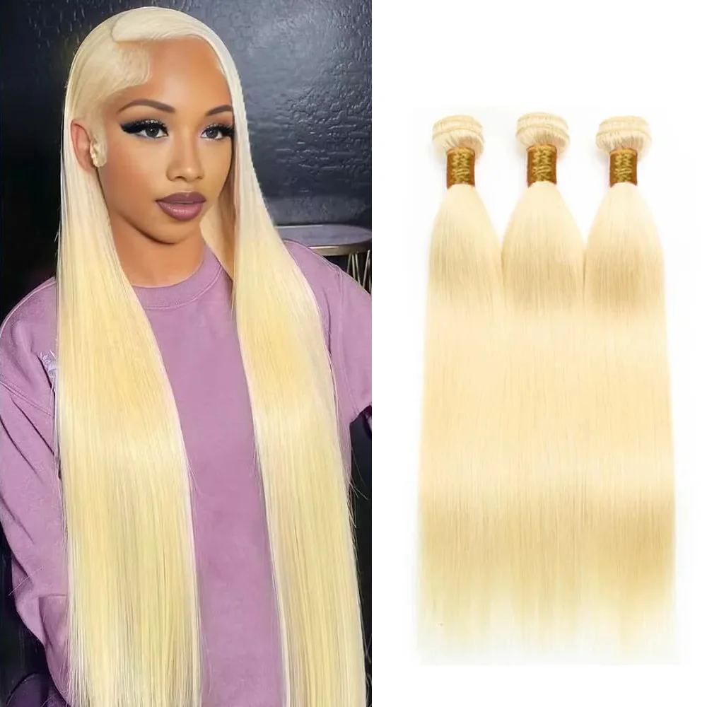 

613 Длинные человеческие волосы для наращивания медового блонда, 40 дюймов, волосы Remy, 1/3/4 шт., пучки прямых волос, бразильские пучки человеческих волос