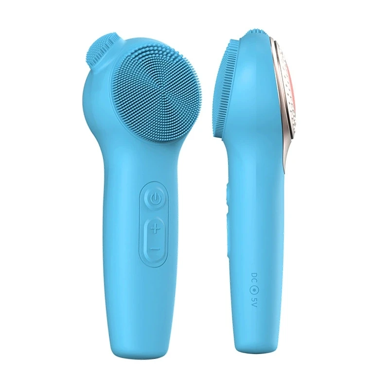 

Portable Facial Exfoliator Electric Washing Face Machine Silicone Scrub Pore Cleanser Massager Facial Cleansing Brush
