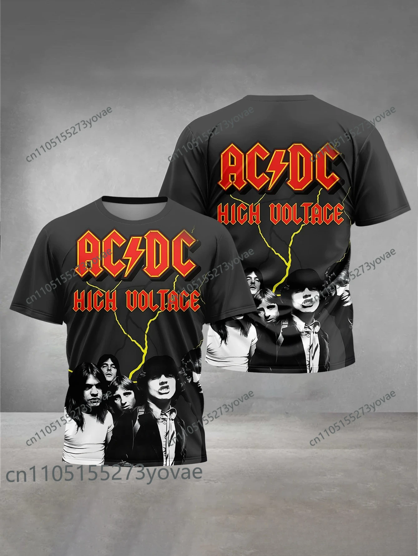 AC-DC banda de Rock ropa con estampado 3D para niños y adultos ropa de exterior masculina para niños niño niña camiseta camisetas superiores