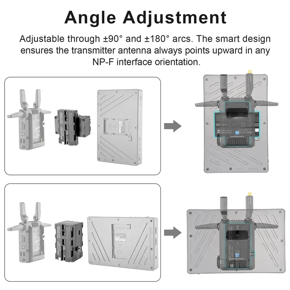 

(ABGQ) NP-F Вращающаяся двусторонняя муляжная батарея с несколькими портами, виртуальный монитор батареи, светодиодный индикатор питания