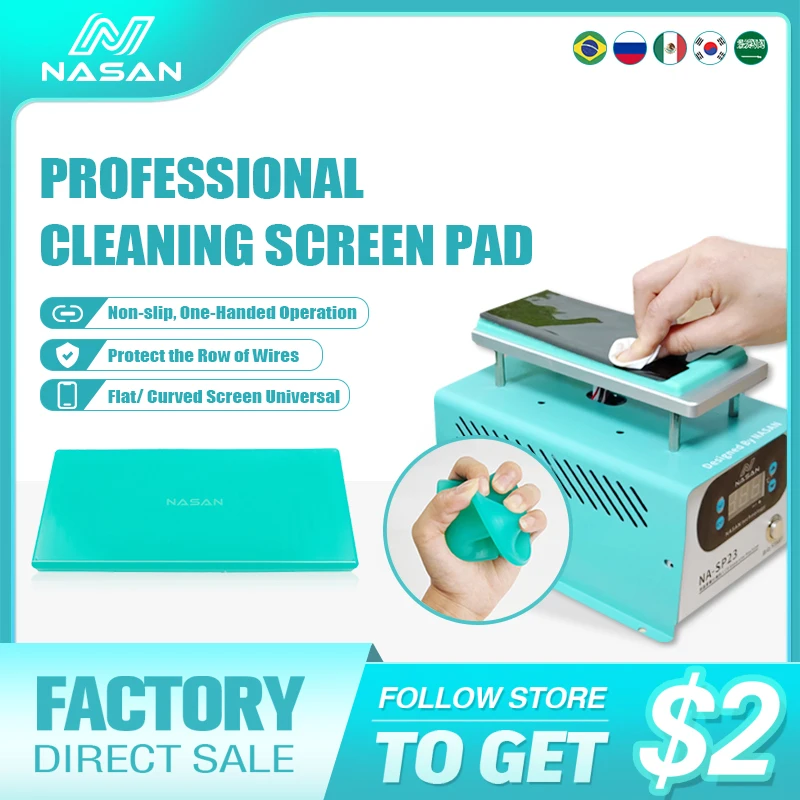 NASAN Universal Mat Non-Slip Soft Silicone Pad For Cell Phone Screen OCA Glue Cleaning Laminating Repair Suction Mat Repair Tool