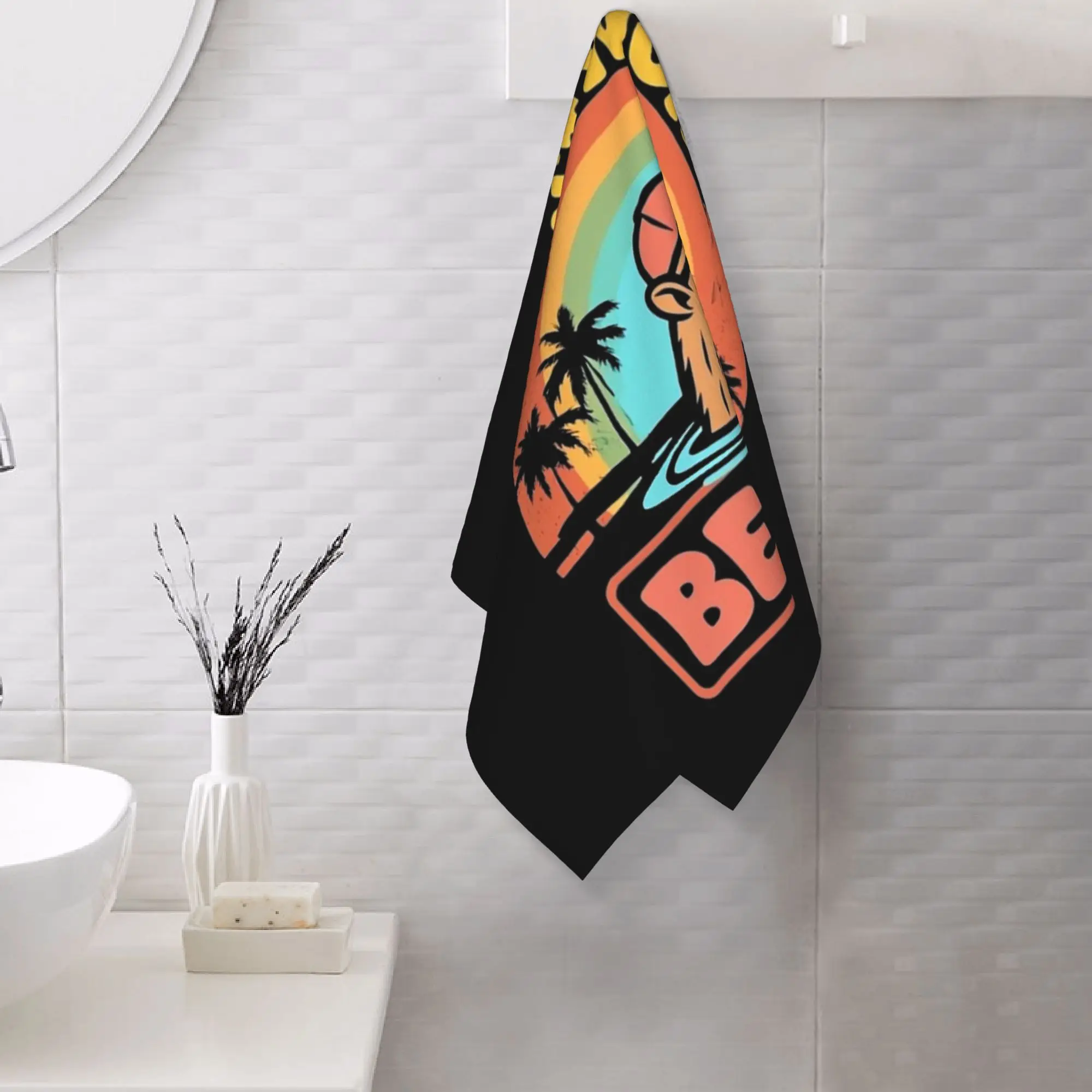 

Мягкое хлопковое полотенце для лица и тела Custom Embrace the Capybara Craze Don't Worry be Cappy, быстросохнущее, впитывающее, для бассейна и ванной