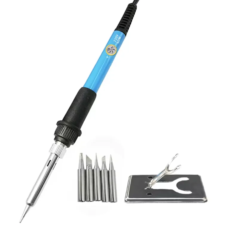 60 واط المحمولة سبيكة لحام كهربائي لحام الحديد درجة الحرارة قابل للتعديل 220 فولت 110 فولت لحام محطة إعادة العمل أطراف لحام