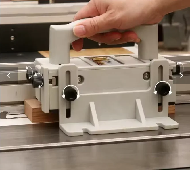 منشار الطاولة دفع كتلة منشار دائري كهربائي دافعة آمنة على الطاولة لجهاز توجيه النجارة ملحقات قطع وصلة الطاولة