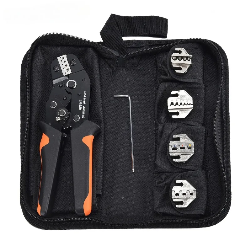 

BIESUO SN-58B Crimping Pliers Kit Quick Jaw Replacement for Tab 2.8/4.8/6.3/Tube/Photovoltaic/Insuated/Dupont Terminals Tool