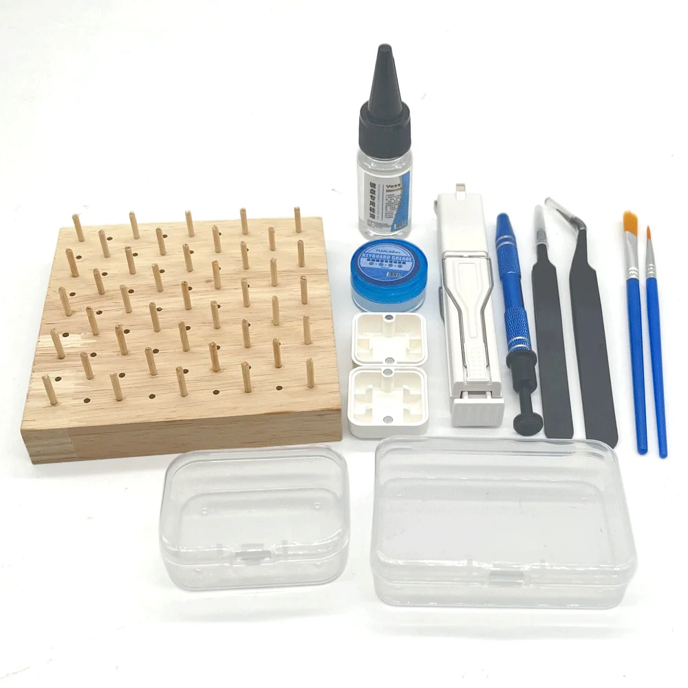 Mechanical Keyboard Lubrication Keycap Switch Puller Switch Opener Lubrication Pen Tweezers Clamp Spring Placement Bracket Kit