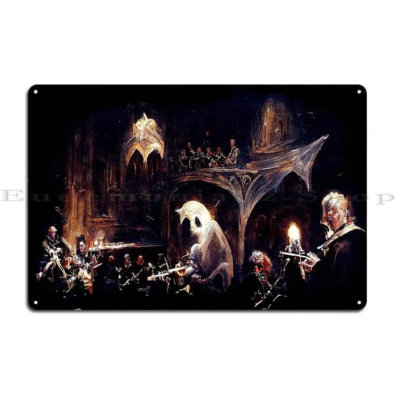 The Curse Of The Phantom Orchestra Metal Plaque Painting Rusty Personalized Sign Wall Decor Tin Sign Poster