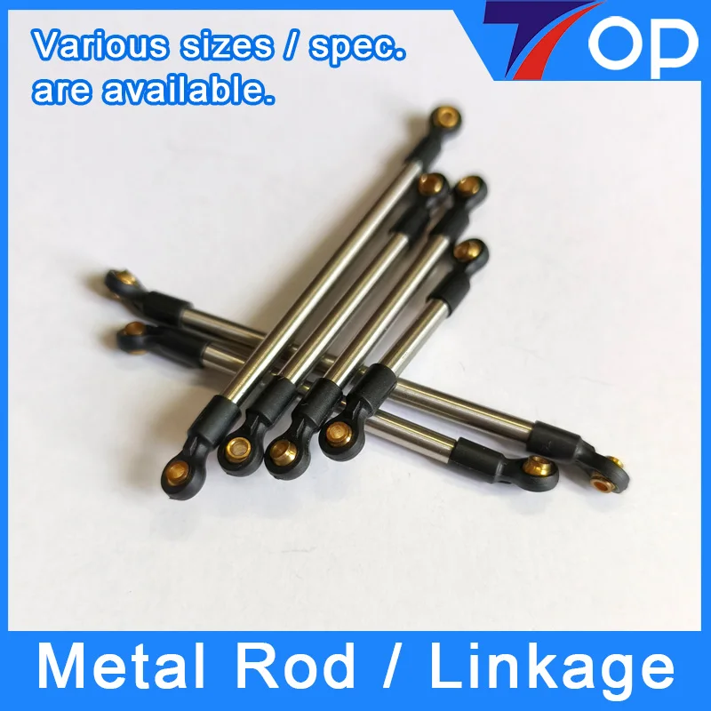 

Metal Front Rear Steering Rod Steering Links Ball Cap For 14 22 26 30 32 35 44 52mm 1/16 1/18 RC Car Upgrades Parts Accessories