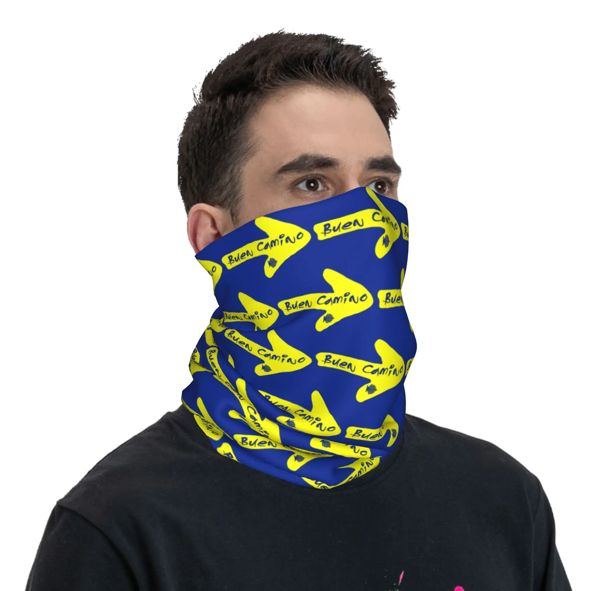 مخصص بوين كامينو دي سانتياغو شل باندانا الرقبة الجراب للتزلج التخييم الرجال النساء التفاف وشاح الساخن بالاكلافا دفئا