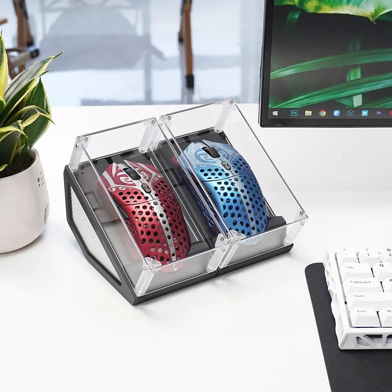 NEW Transparent Acrylic 3D Printed Mouse Dust Cover & Display Stand Gaming Mouse Accessories Desktop Decoration for PC Setup