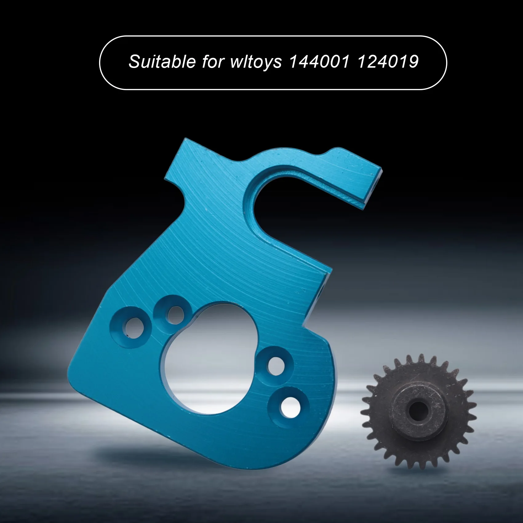 حامل تثبيت محرك السيارة BAAA-RC مع ترس المحرك لـ Wltoys 144001 124019 124018   ملحقات ترقية قطع غيار RC، أزرق