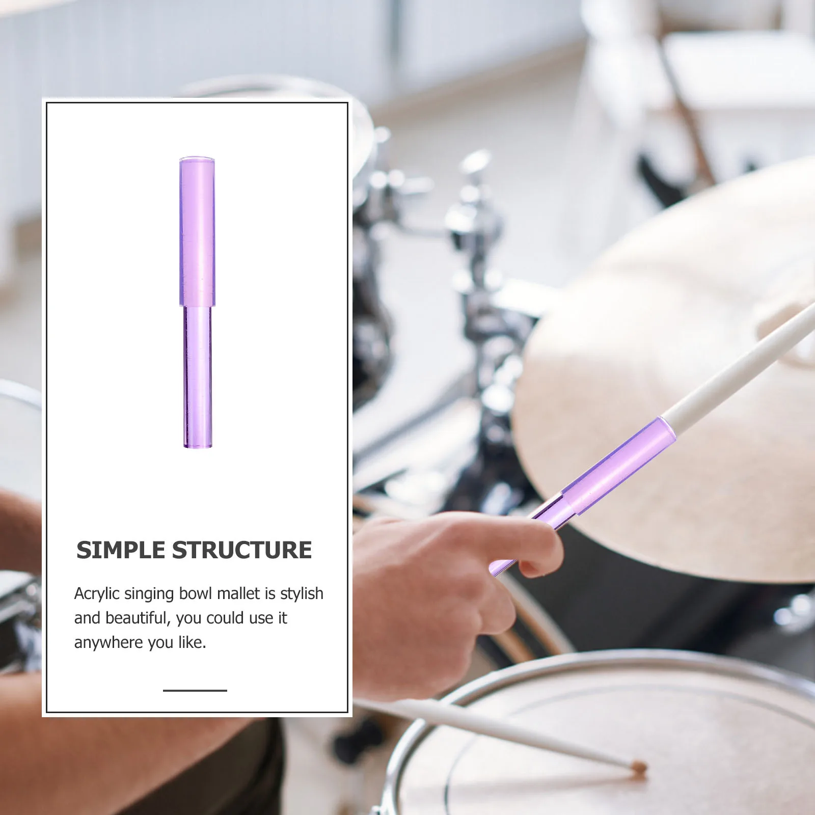 

Crystal Singing Bowl Mallet Acrylic Rod For Sound Healing Music Home Decor Singing Bowl Accessory Instrument