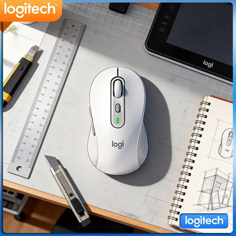 Silent M750 Signature Mouse - 90% Noise Reduction, Soft Thumb Rest, 20-Month Battery, Study Work Tool
