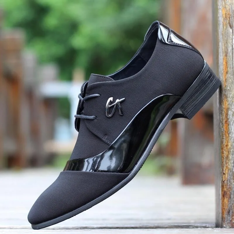 

2026 New Men's Shoes Men Dress Shoes Leather Breathable Leisure Business Canvas Formal Shoes Men zapatos de hombre