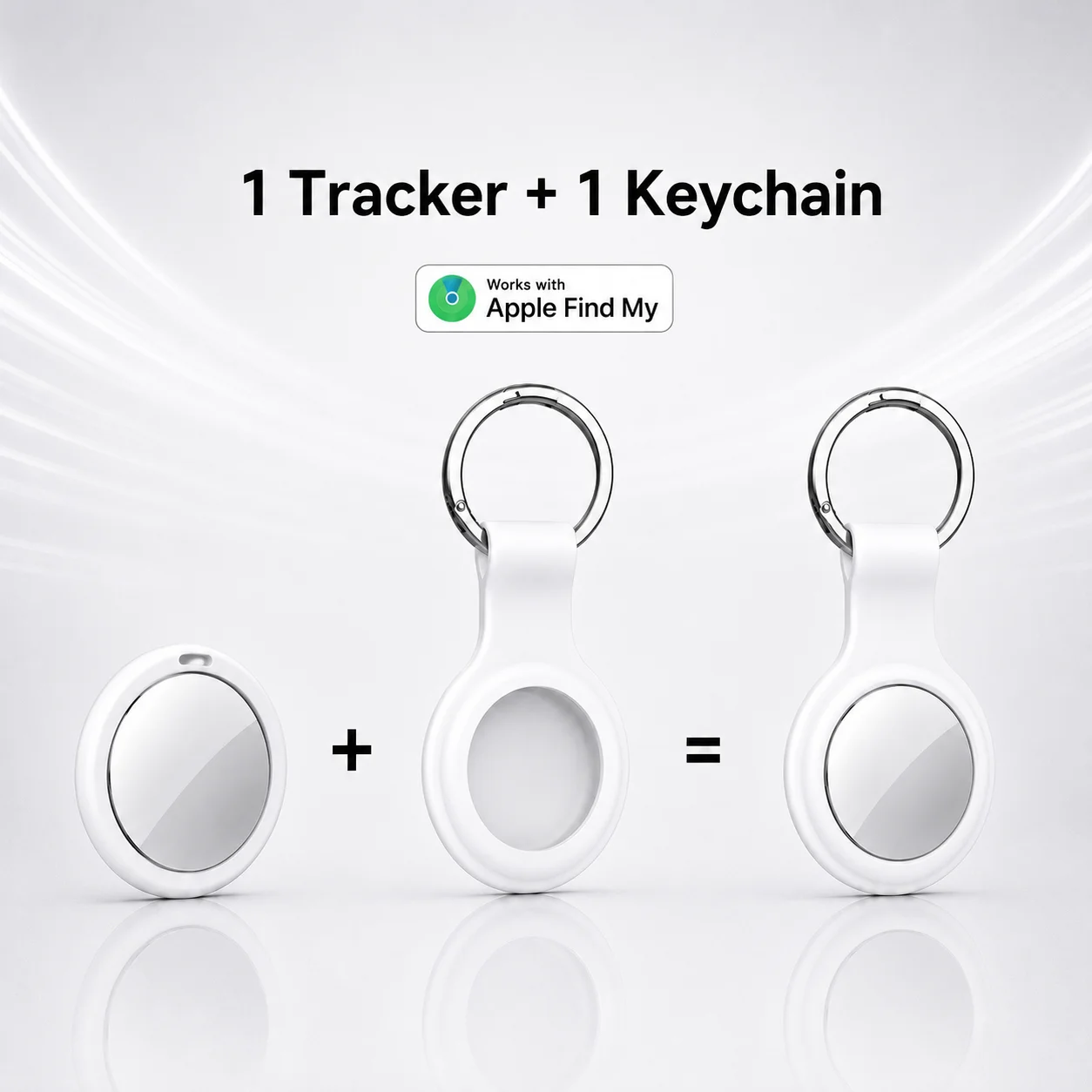 Smart Bluetooth Tracker Works with Apple Find My Siri, 3-in-1 Magnetic Keychain Lanyard Mini Finder for Keys Wallet Pet