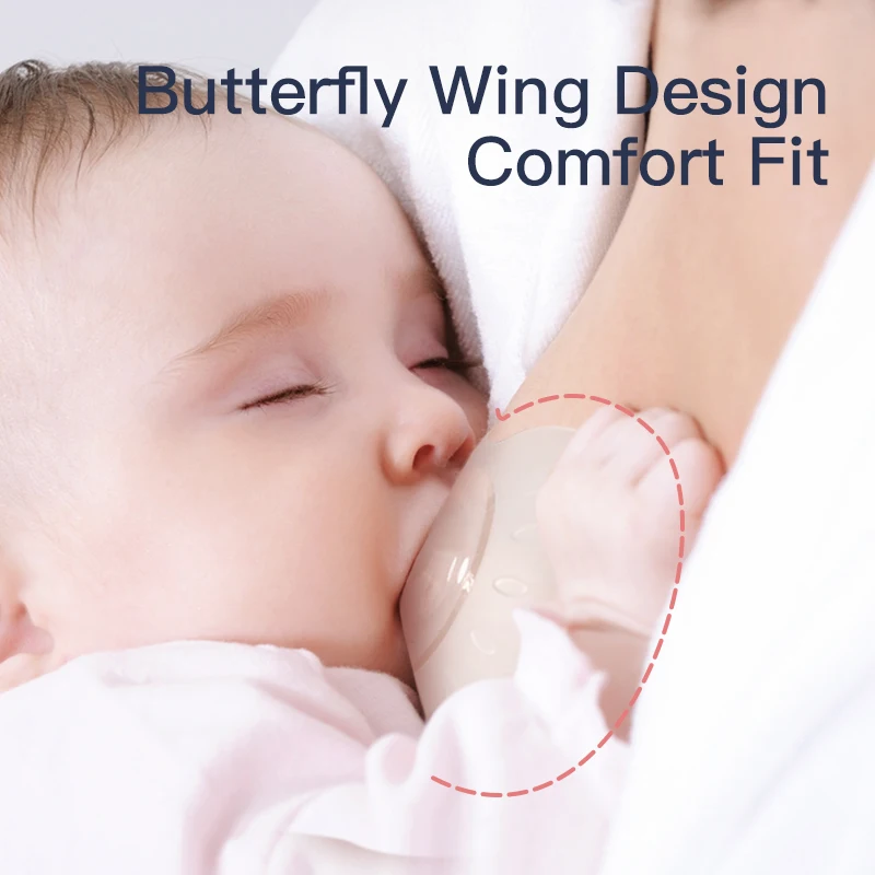 2pcs With PP Box Breastfeeding Nipple Shields, Butterfly Shaped Silicone Nipple Protectors, Soft Nipple Covers Easter Gift