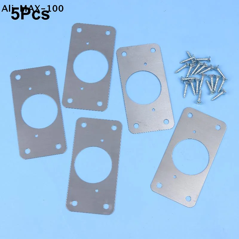 【AyS】5/10Pcs Steel Cabinet Hinge Repair Plate Kit for Home Kitchen Cabinets Furniture w/Holes Door Hinge Mounting Plate