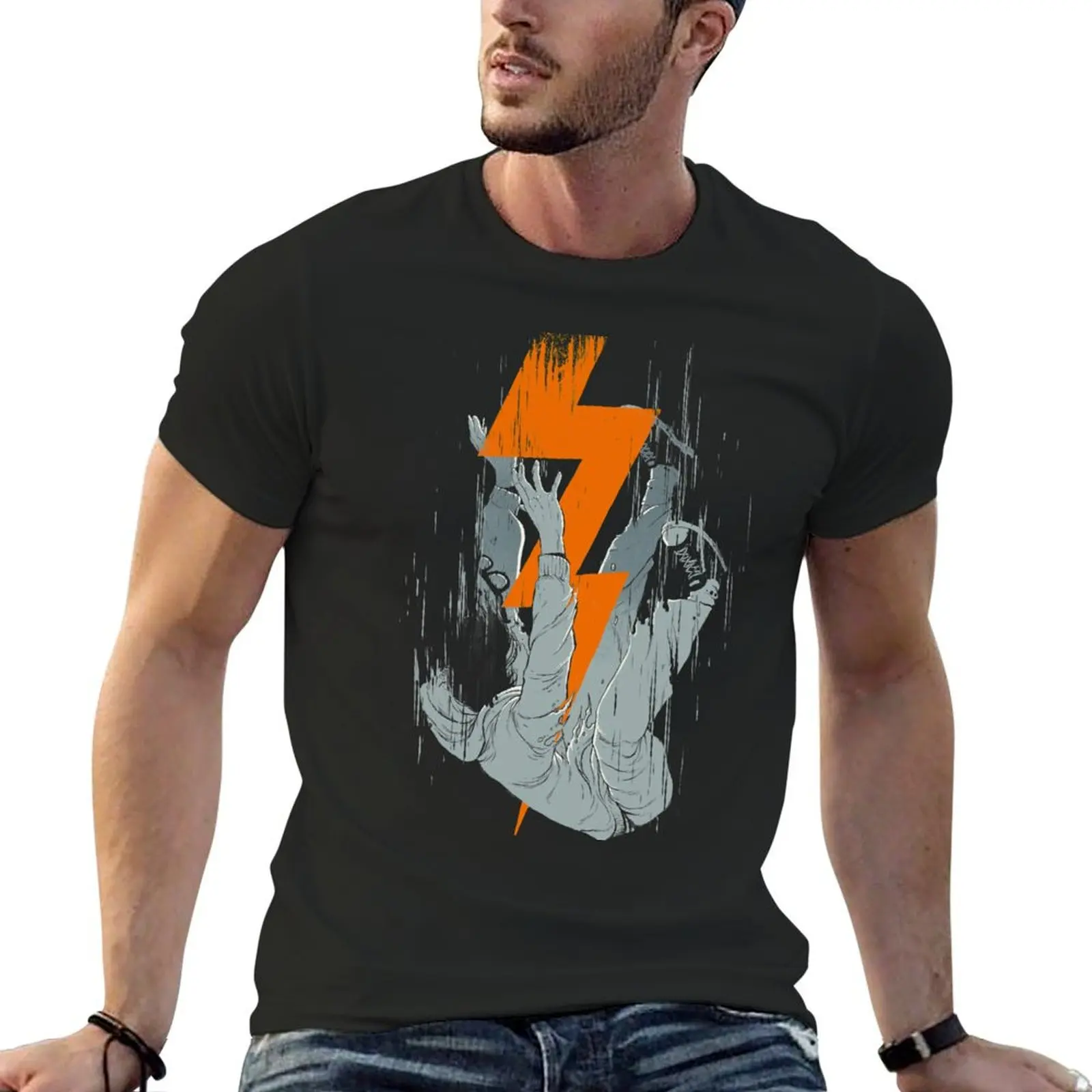 Fall effect T-Shirt blanks Aesthetic clothing anime figures shirts for men graphic tees