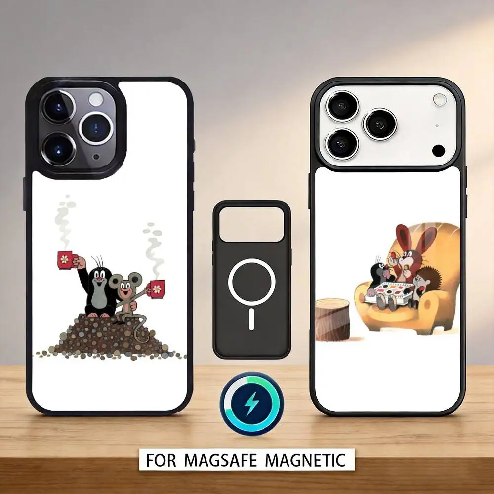 

CUTE Cartoon T-The L-Little Mole Phone Case For iPhone 17,16,15,14,13,12,Pro,Max For Magsafe Magnetic Wireless Charging